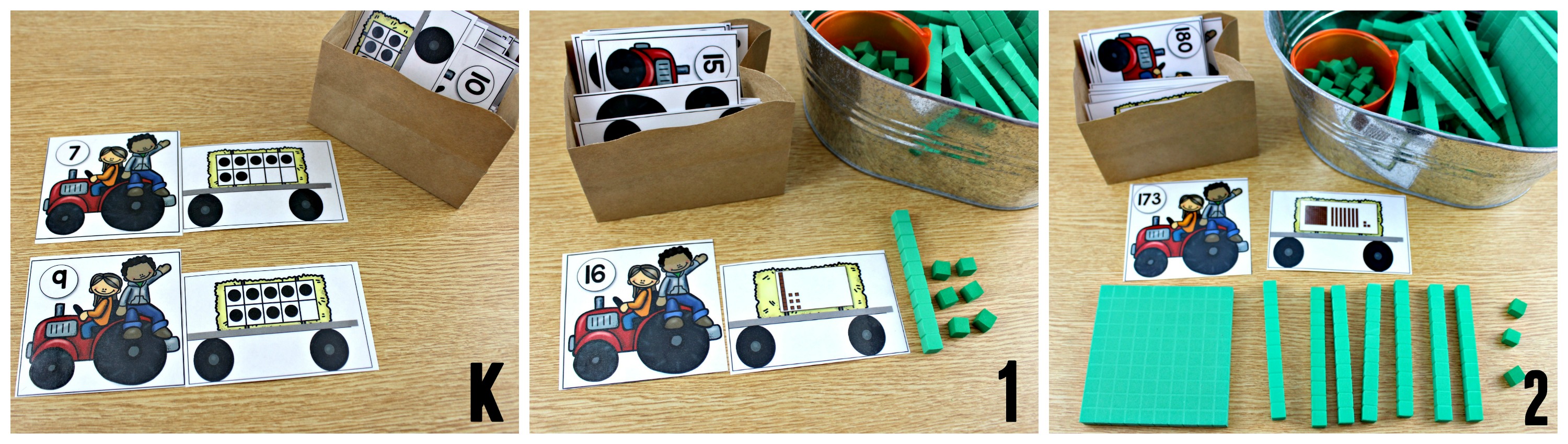 October Math Centers K, 1, and 2