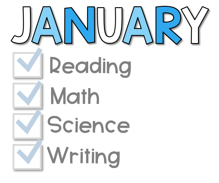 January resources for reading math science and writing for kindergarten ,first grade, and second grade 