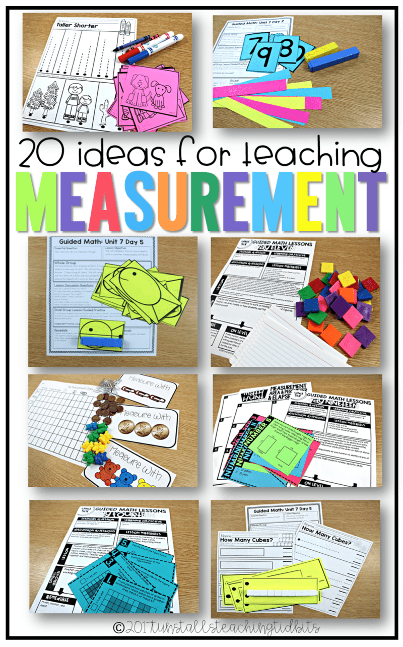 20 ways to teach measurement for kindergarten, first grade, and second grade