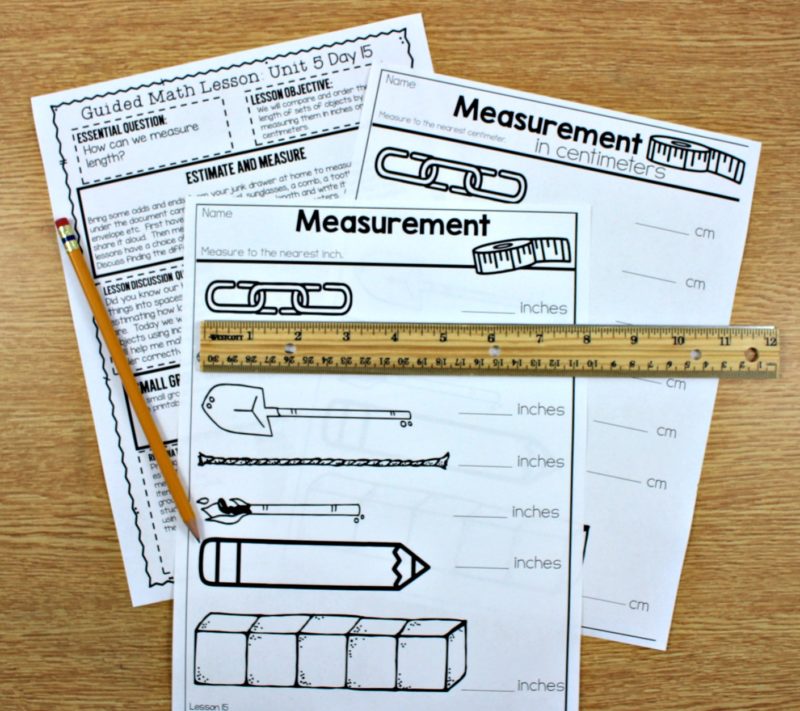 Measurement in centimeters