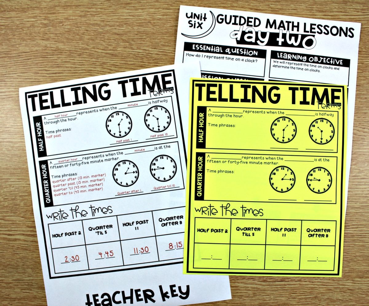 All About Teaching Time - Tunstall's Teaching Tidbits