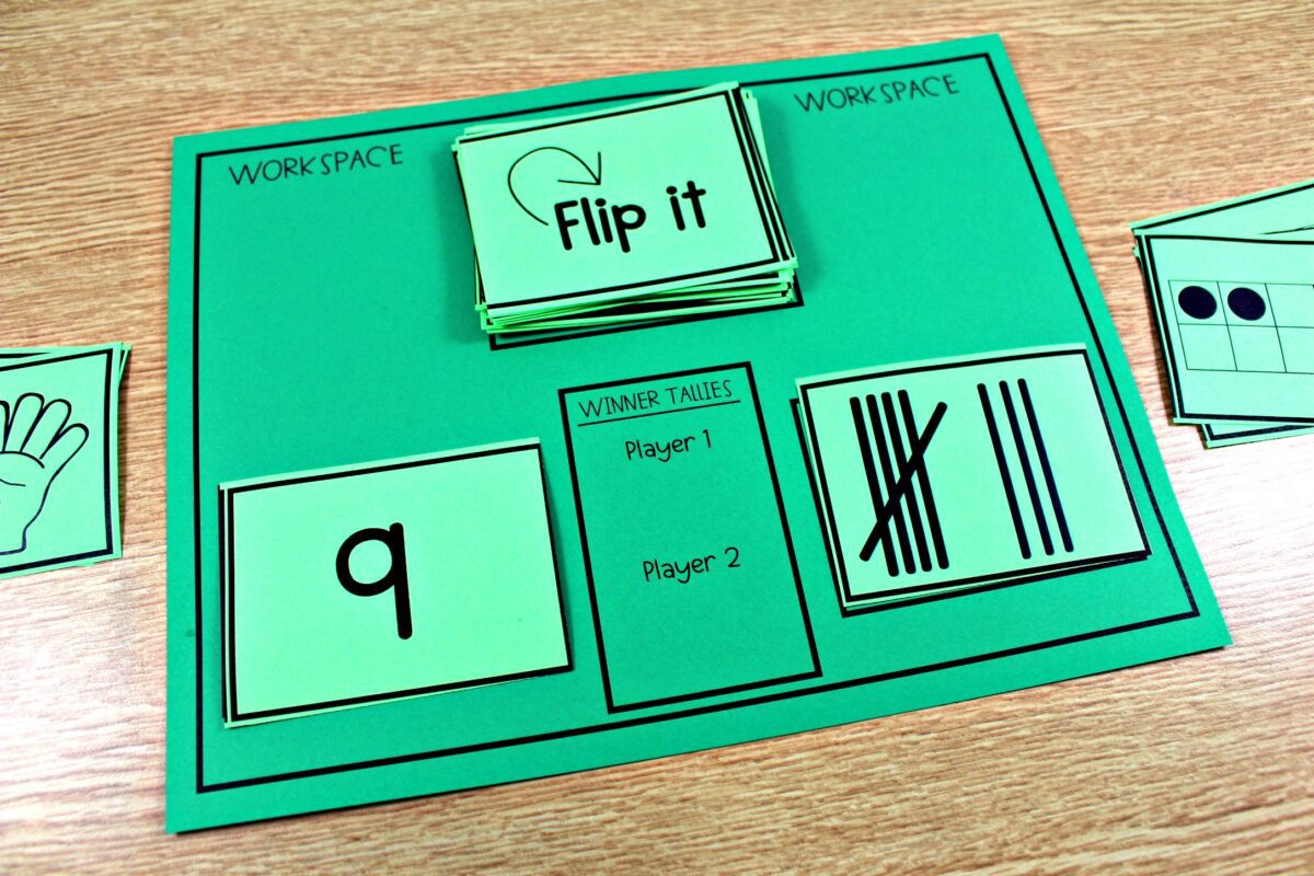 Free Sample Game of Flip It Number Sense 0-10