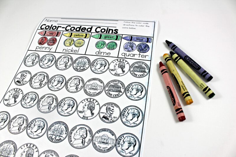 Color-coded coins