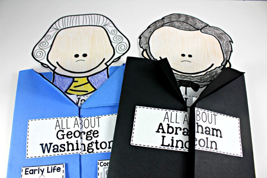 Presidents George Washington and Abraham Lincoln
