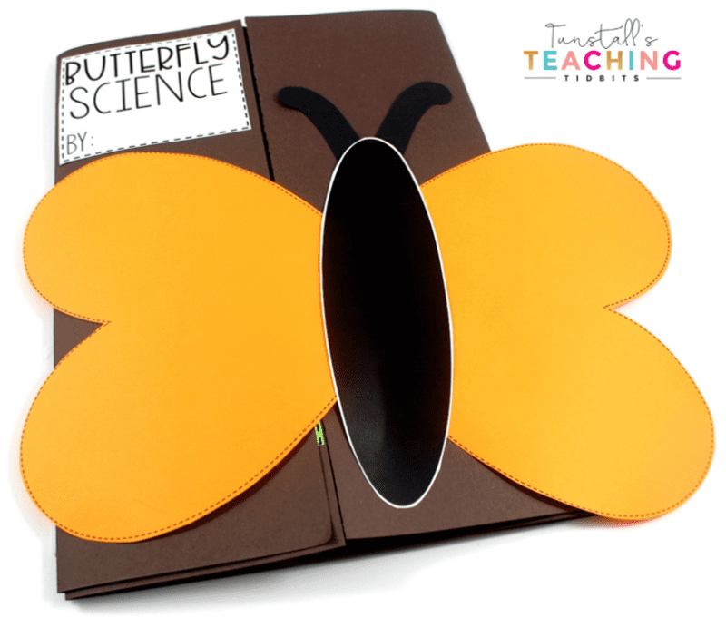 This interactive butterfly science unit provides interactive activities to teach all about butterflies! Fill a science notebook or create a 3-dimensional butterfly science book with interactive, hands on science lessons on parts of a butterfly, butterfly life cycle, butterfly facts, adaptations, butterfly experiment, & more! This lap book foldable makes a great STEM resource for kindergarten, first, & second grade. To learn more about "Butterfly Interactive Science", visit tunstallsteachingtidbits.com