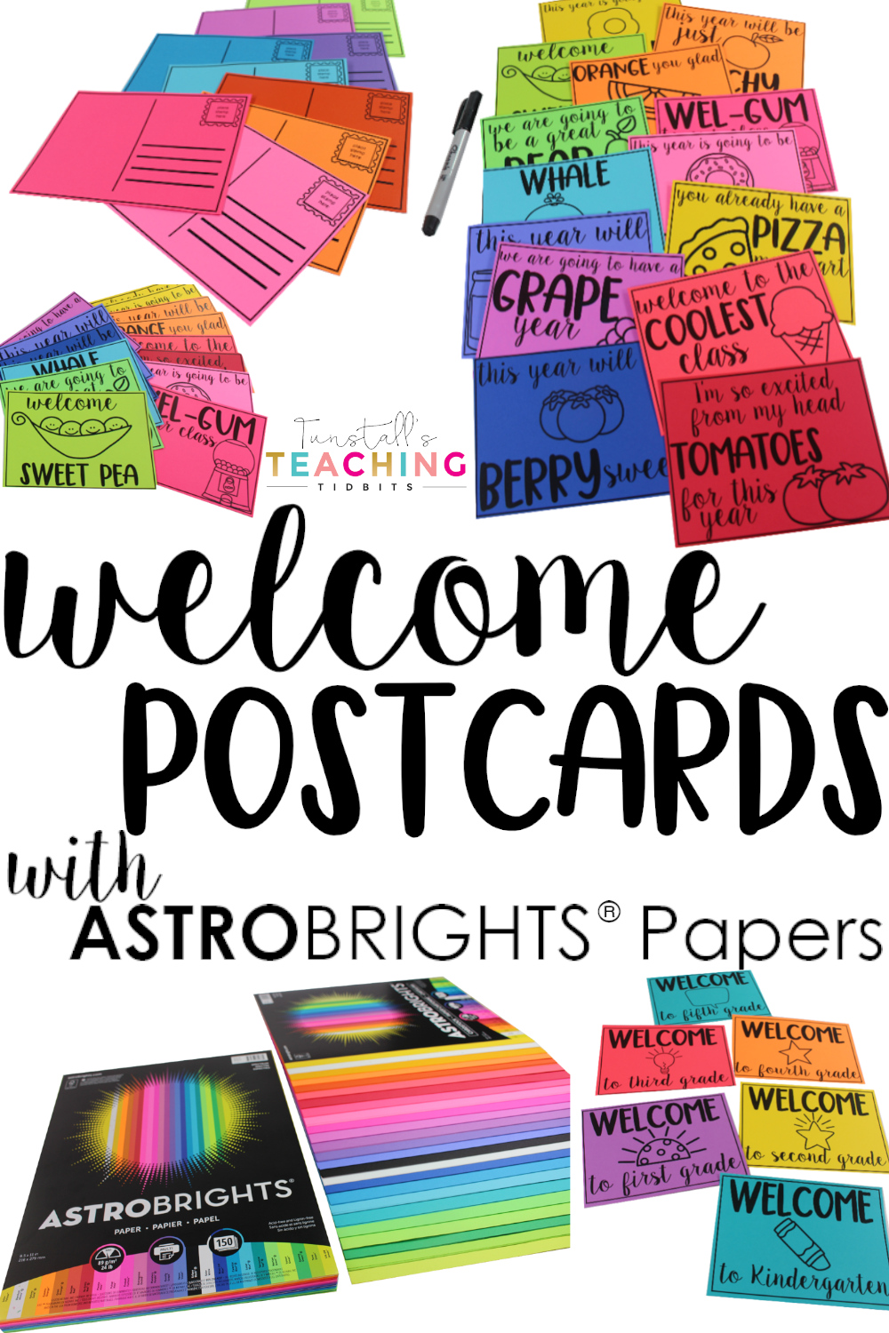 colorful-student-welcome-postcards-tunstall-s-teaching