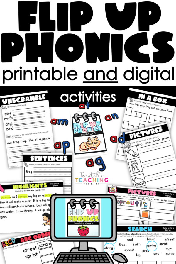 Flip Up Phonics printable and digital