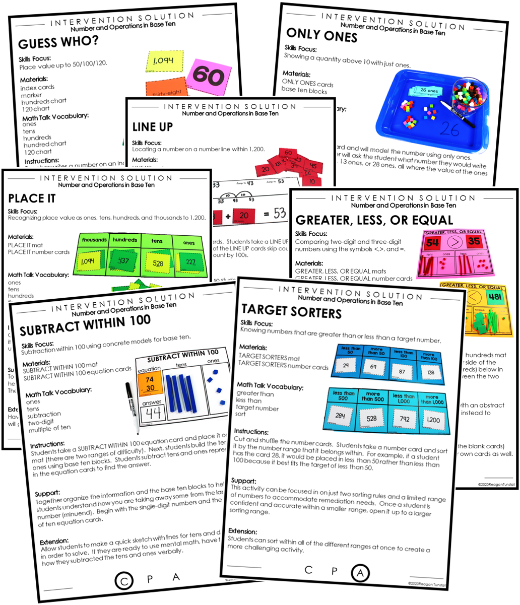 Intervention For Number And Operations For Base Ten