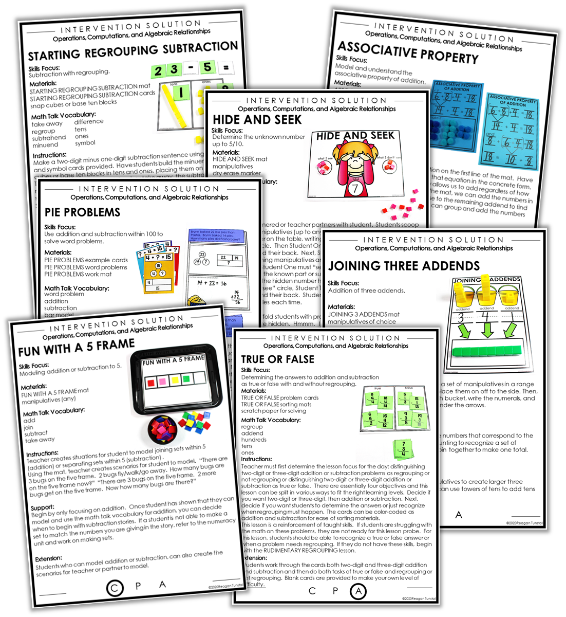 intervention for operations, computations, and algebraic reasoning