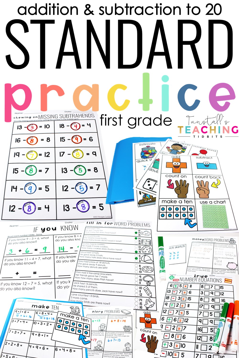 addition and subtraction to 20. Standard practice with strategies.