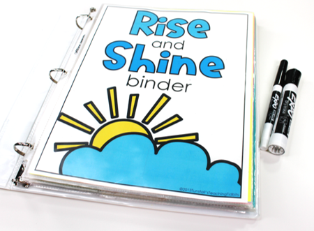 Rise and Shine Revisit, morning work binder. 