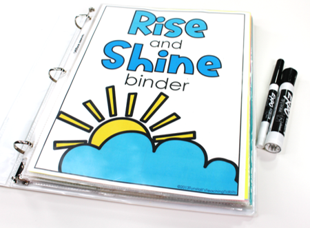 The Rise and Shine Binder and markers
