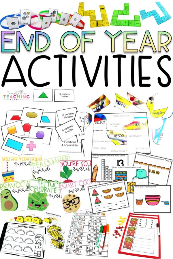 End of Year Activities Math Review