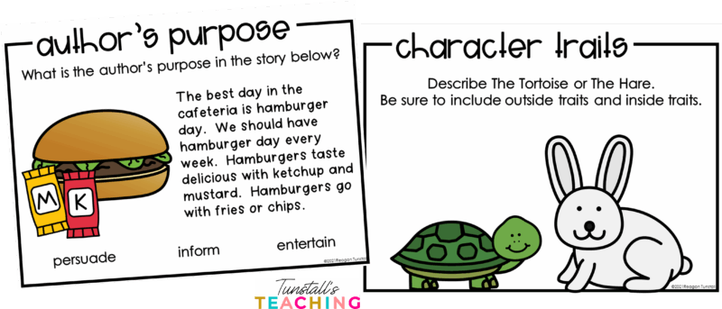 author's purpose writing prompt and character traits writing warm-up
