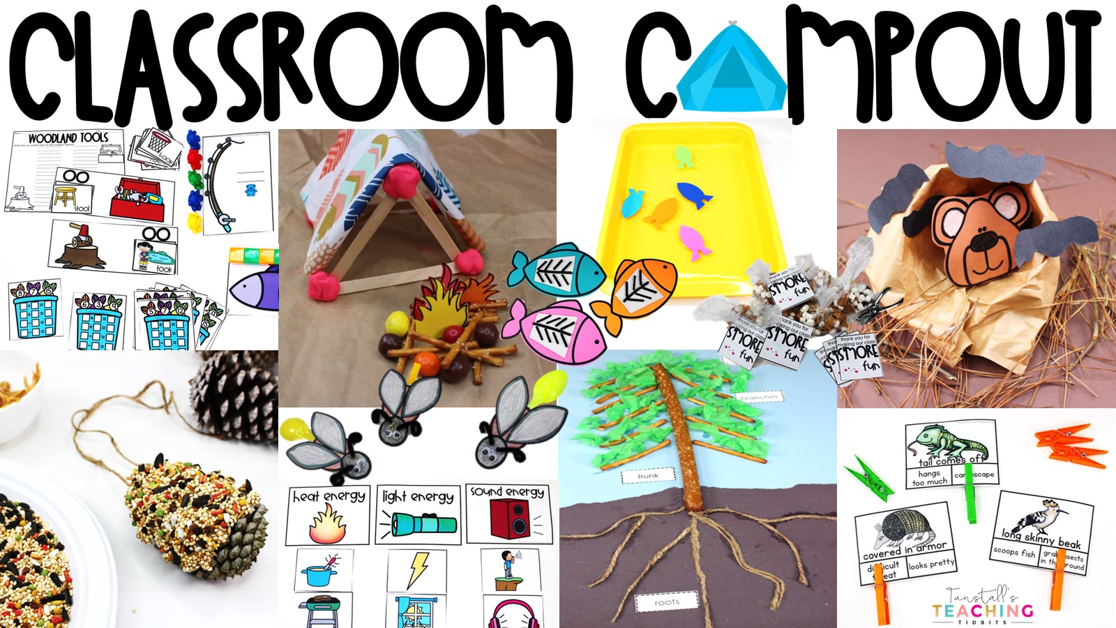 Read this post for 9 Ideas for Camping Themed Classroom Activities {Freebie}