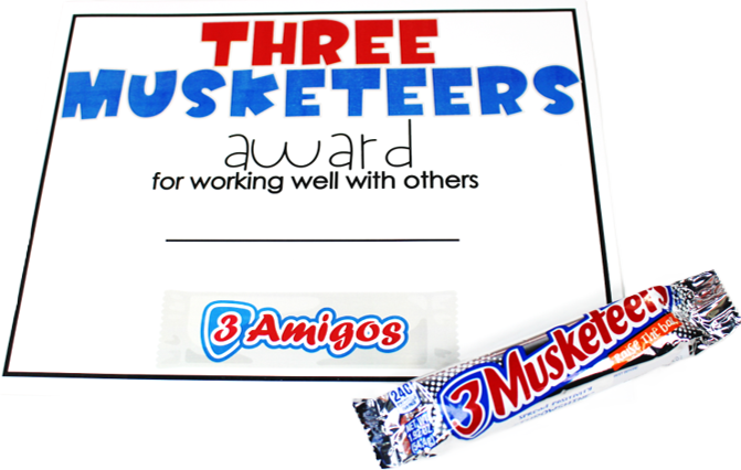 Three musketeers candy awards