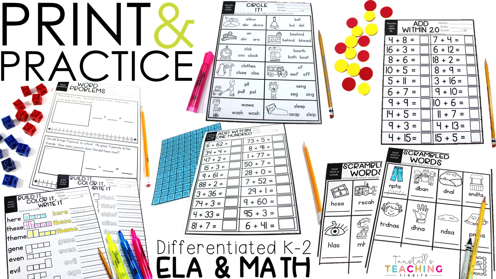 Print and Practice Math and Literacy