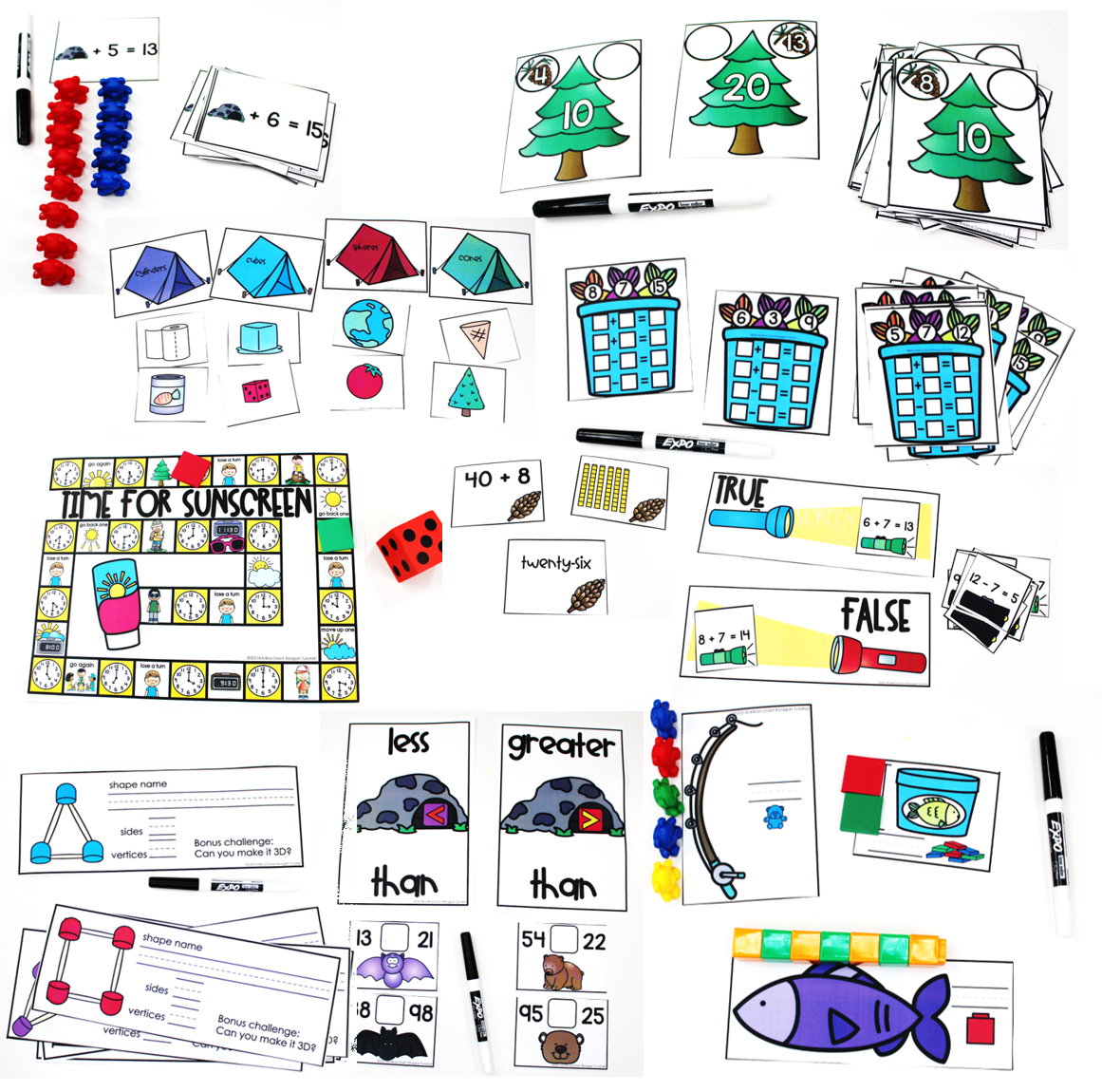 Camping Math Stations