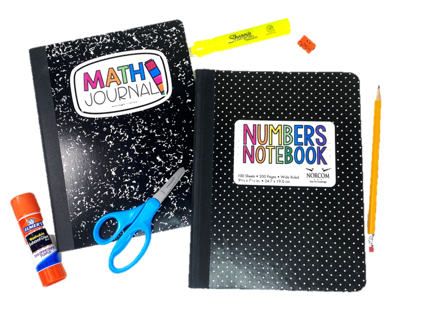 math journal or numbers notebook