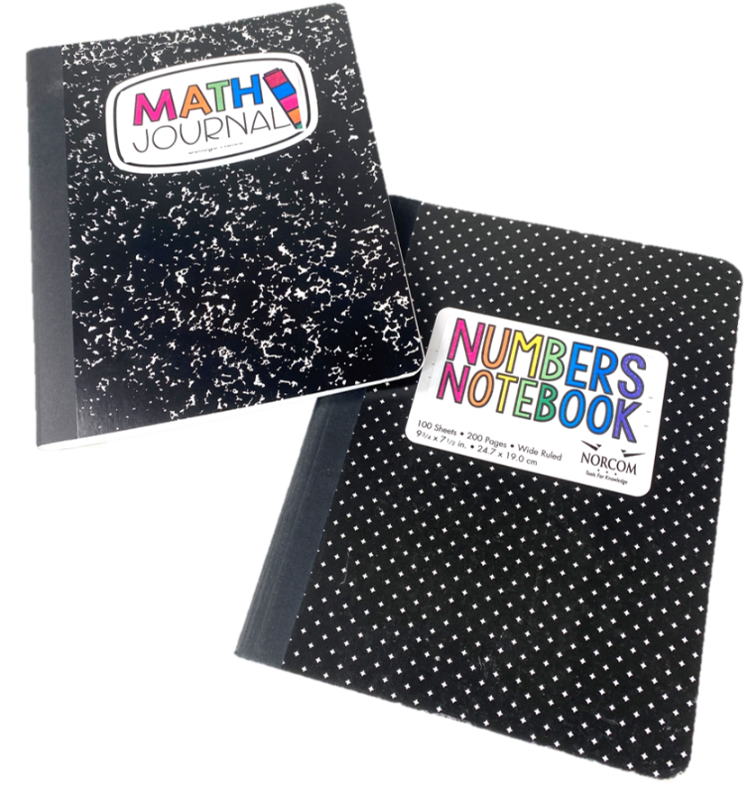 math journal or numbers notebook