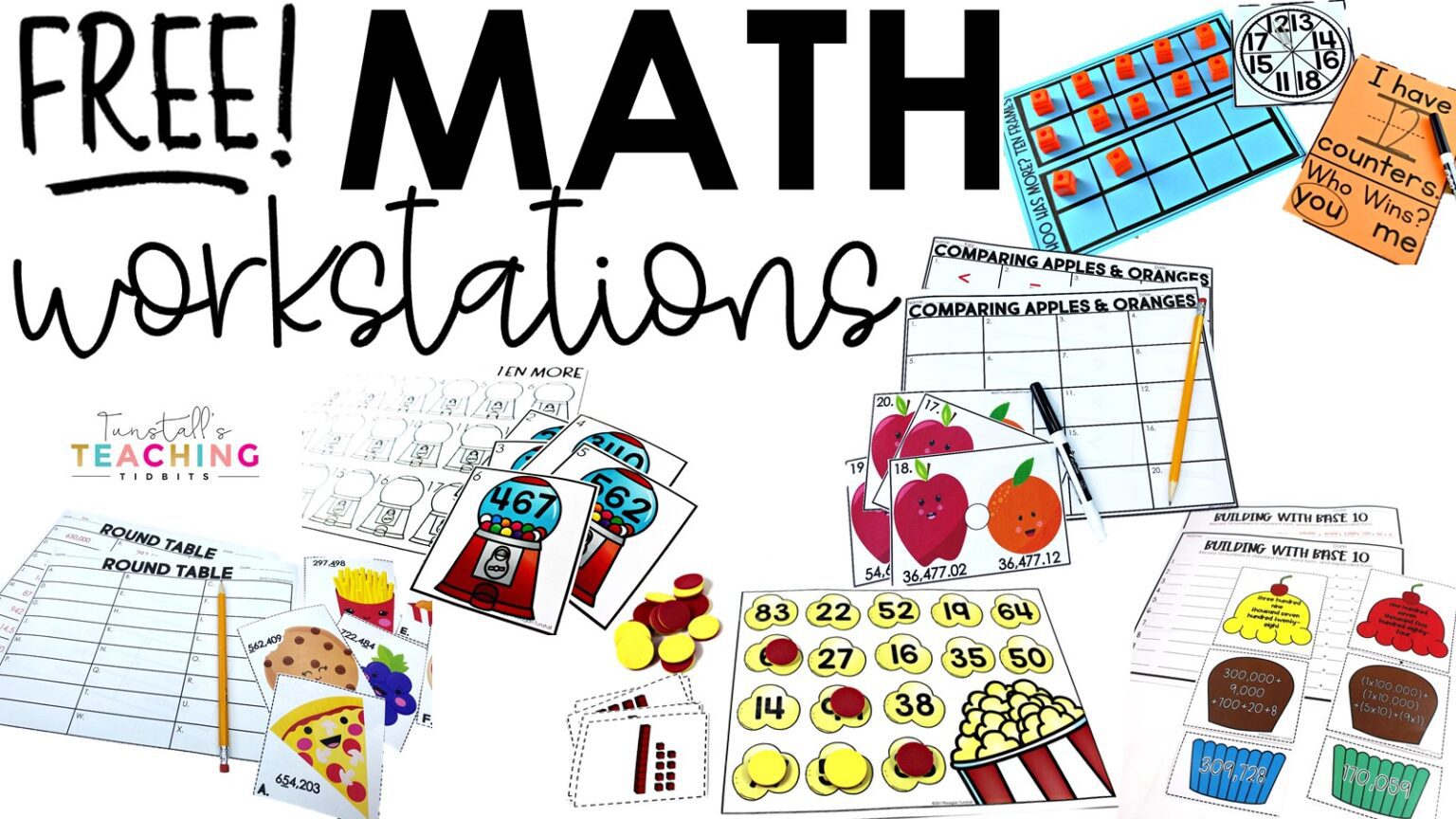 Math Workspace Worksheet Free Math Workstations - Tunstall's Teaching
