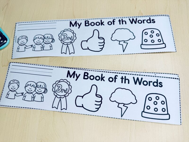 My book of words phonics activities