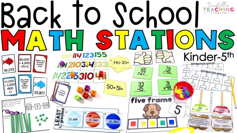 Back to School Math Workstations