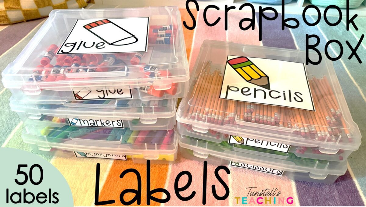 scrapbook box labels
