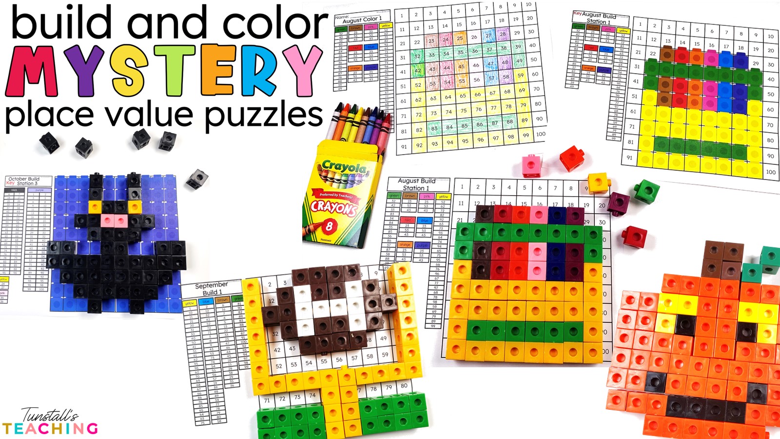 Build and Color Place Value Mystery Pictures