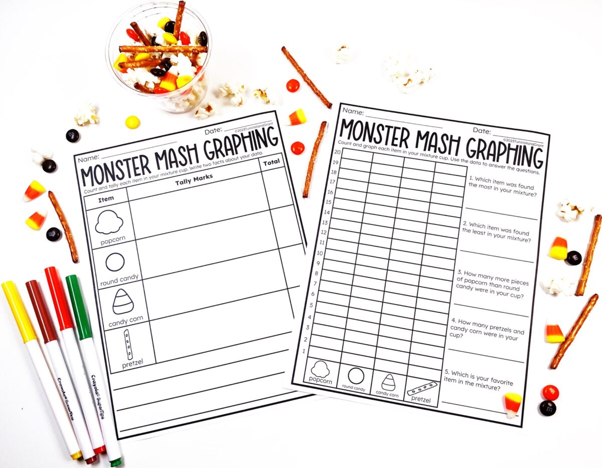 Monster mash graphing with a fun fall-themed snack