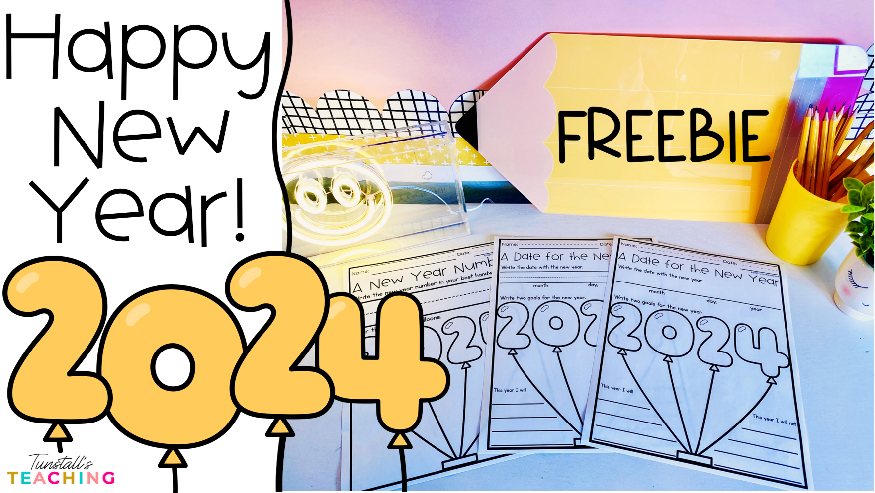 January Math and Literacy with Free New Year’s Activities