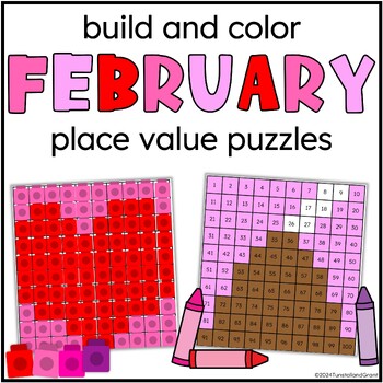 Build and Color February Place Value Puzzles Tunstall's Teaching Tidbits