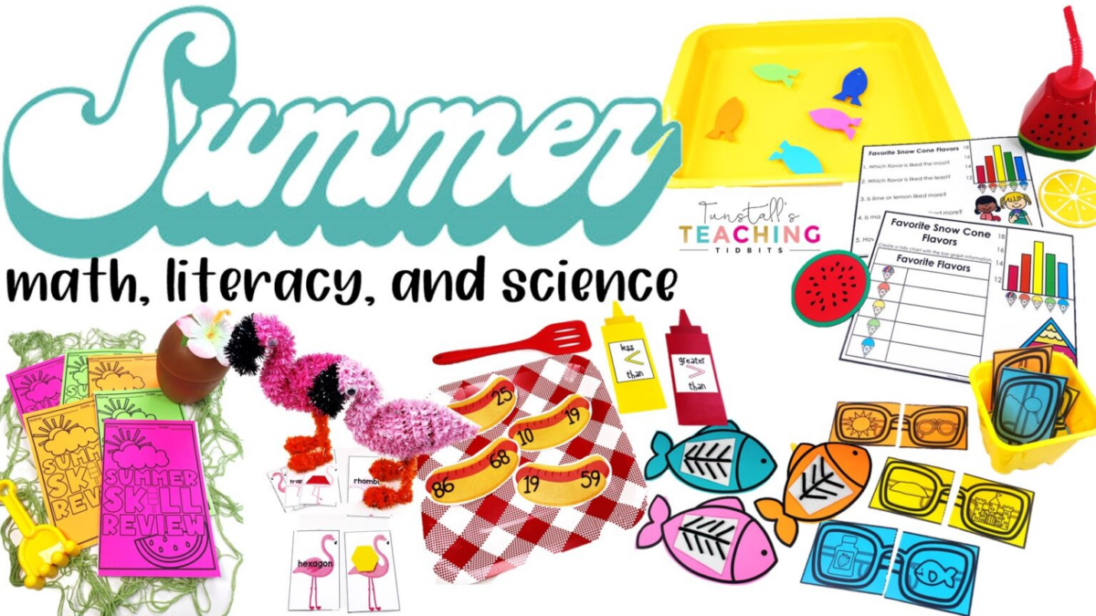 Summer Series of Learning with fun hands on learning with fish, picnic, skill review, hot dogs, flamingos