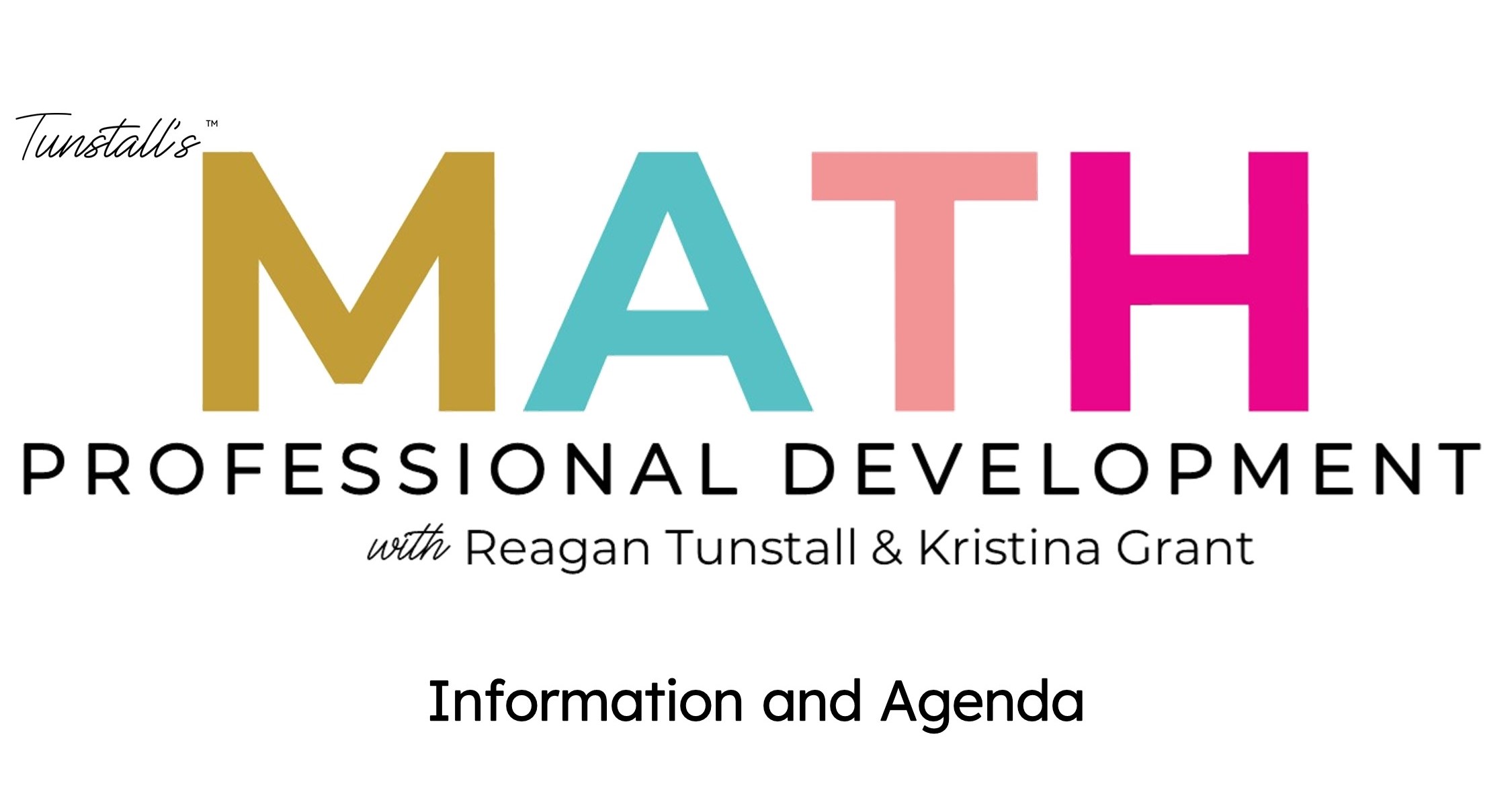 Math Professional Development title page