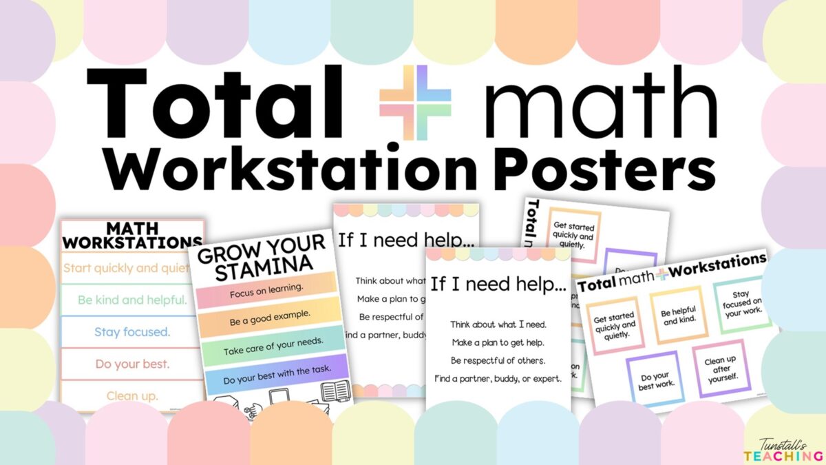 Total Math Workstation Posters