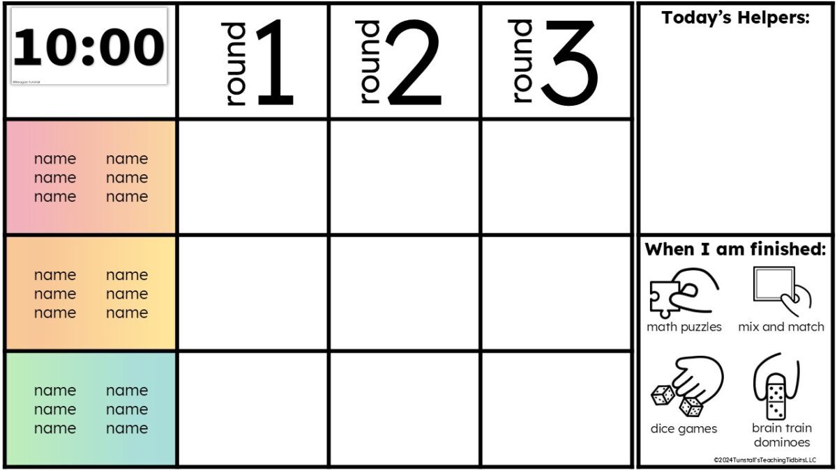 grid style math centers rotations management systems