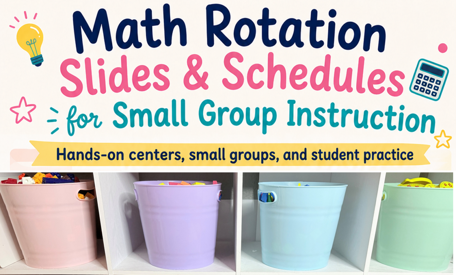Math Rotation Slides and Schedules for Small Group Instruction ...