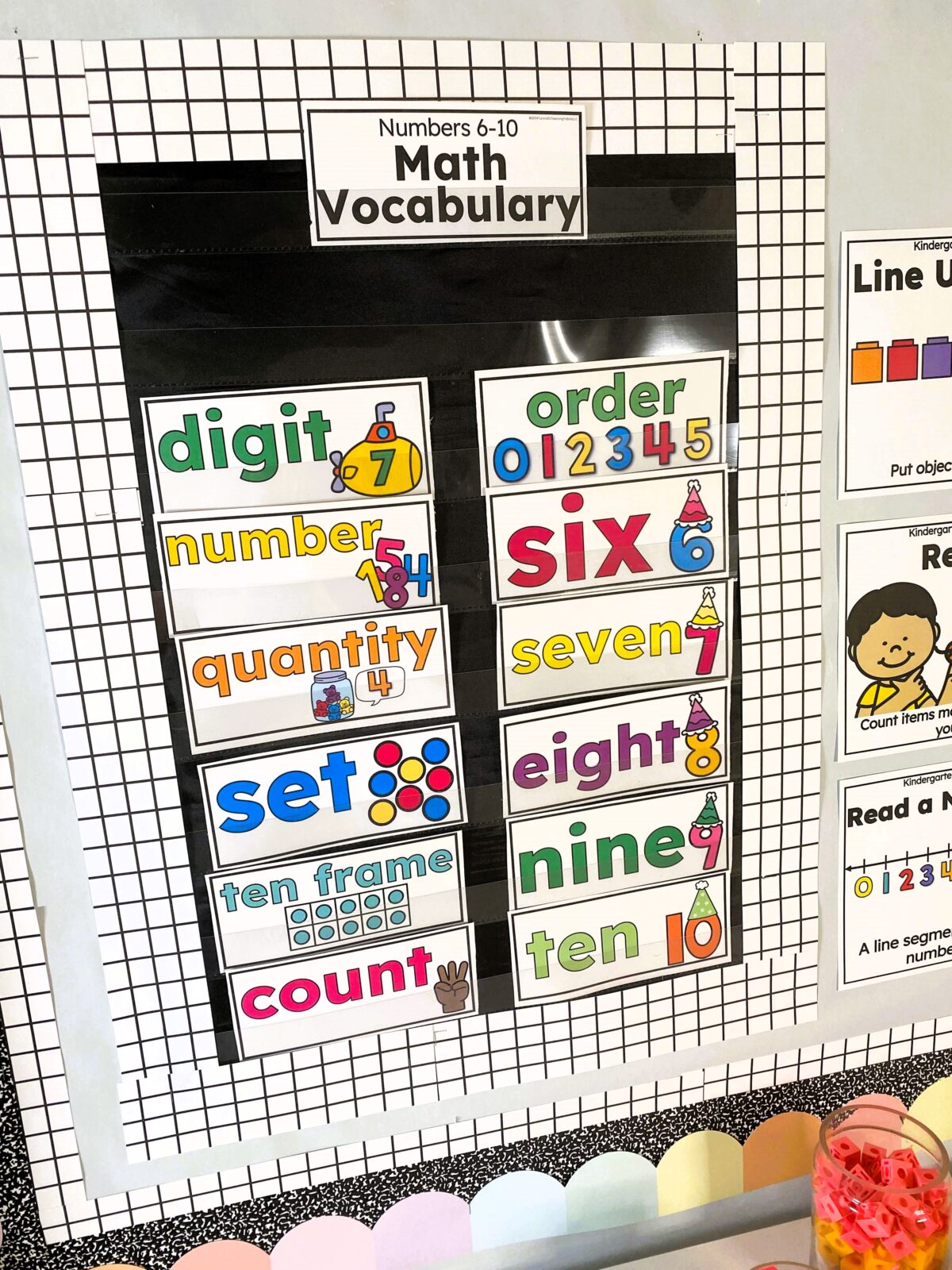 Numbers 6-10 Math Vocabulary Word Cards a key foundation of understanding.