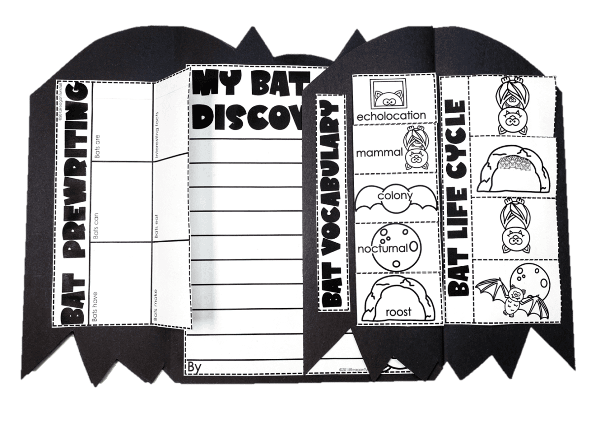 spooky fall bat craft book with bat learning activities 