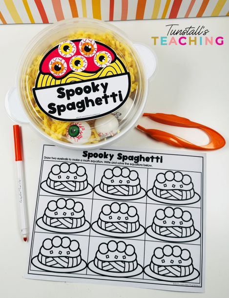 Spooky Spaghetti Math Center