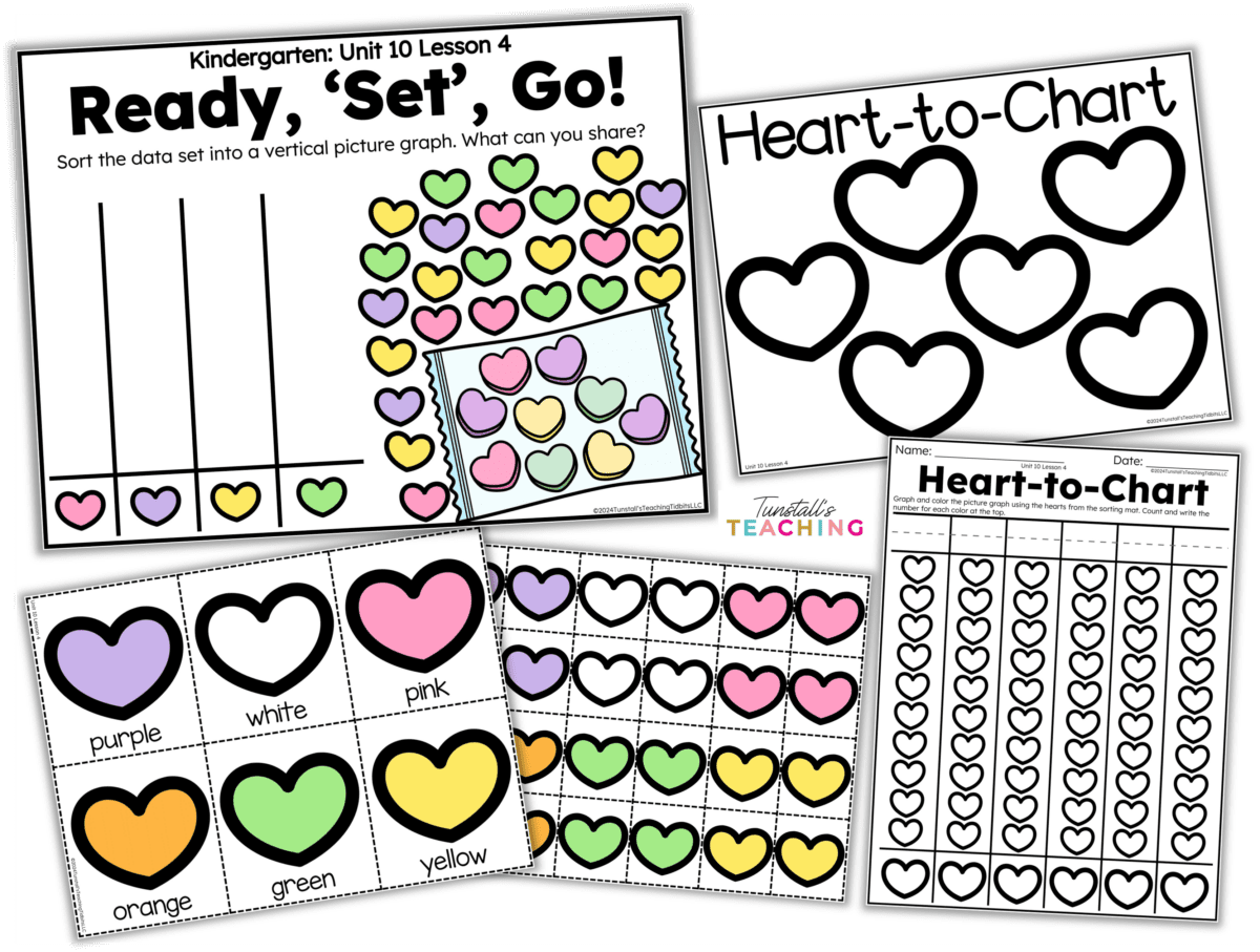 Free Graphing and Data Lesson Heart-to-Chart with candy hearts