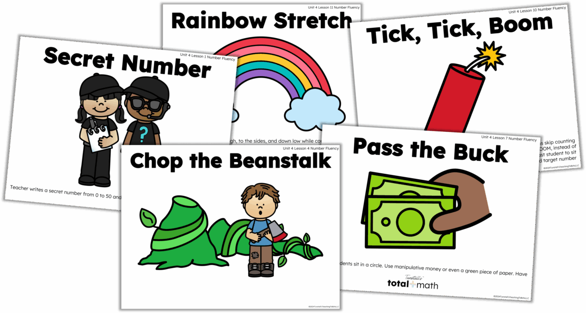 Number Fluency Slides free samples to bridge fact fluency