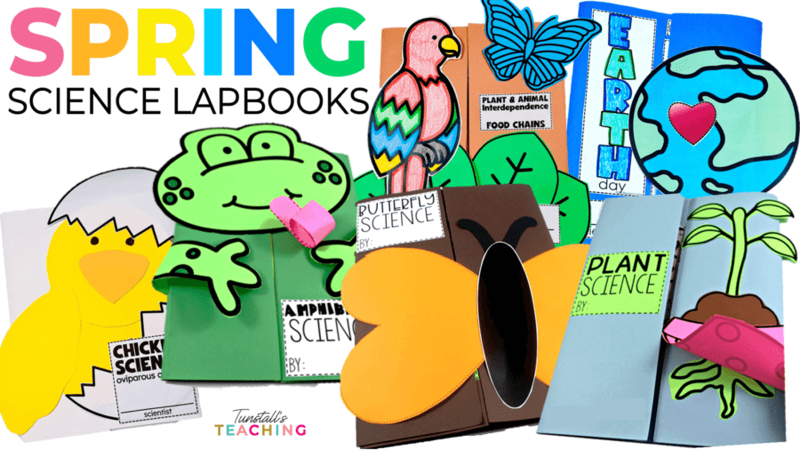 Spring Science Learning Lapbooks: Earth Day, Plants, and Life Cycles