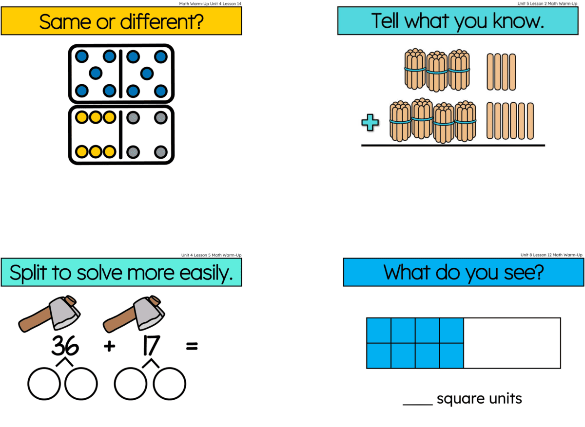 Four prompts to build pathways of number fluency for long term memory