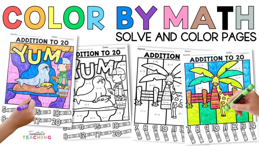 Color by Math Solve and Color Pages