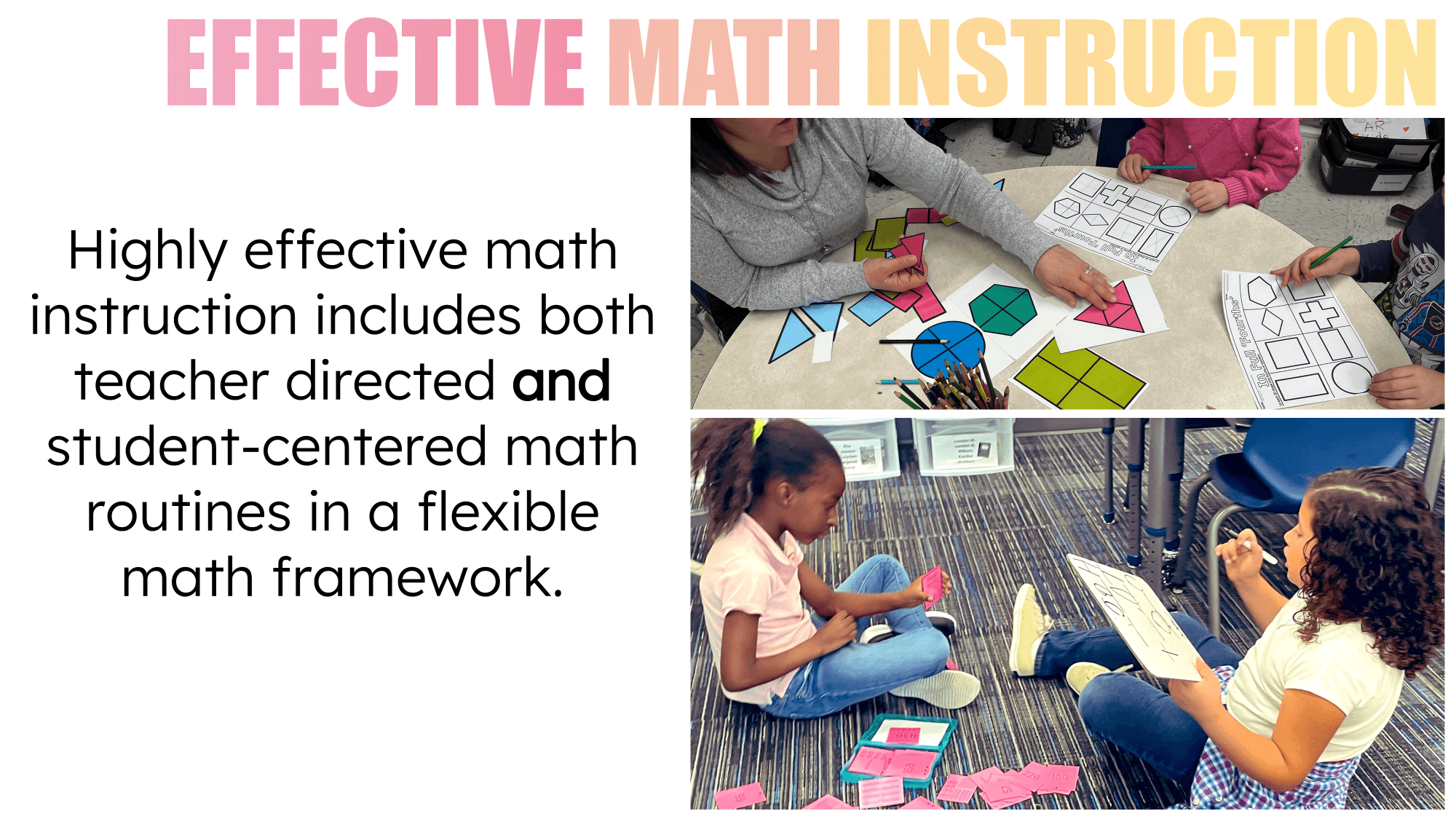 effective math instruction
