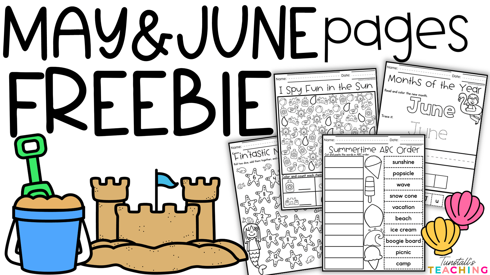 Monthly Skill Pages Seasonal Math and Literacy Try it Free May and June