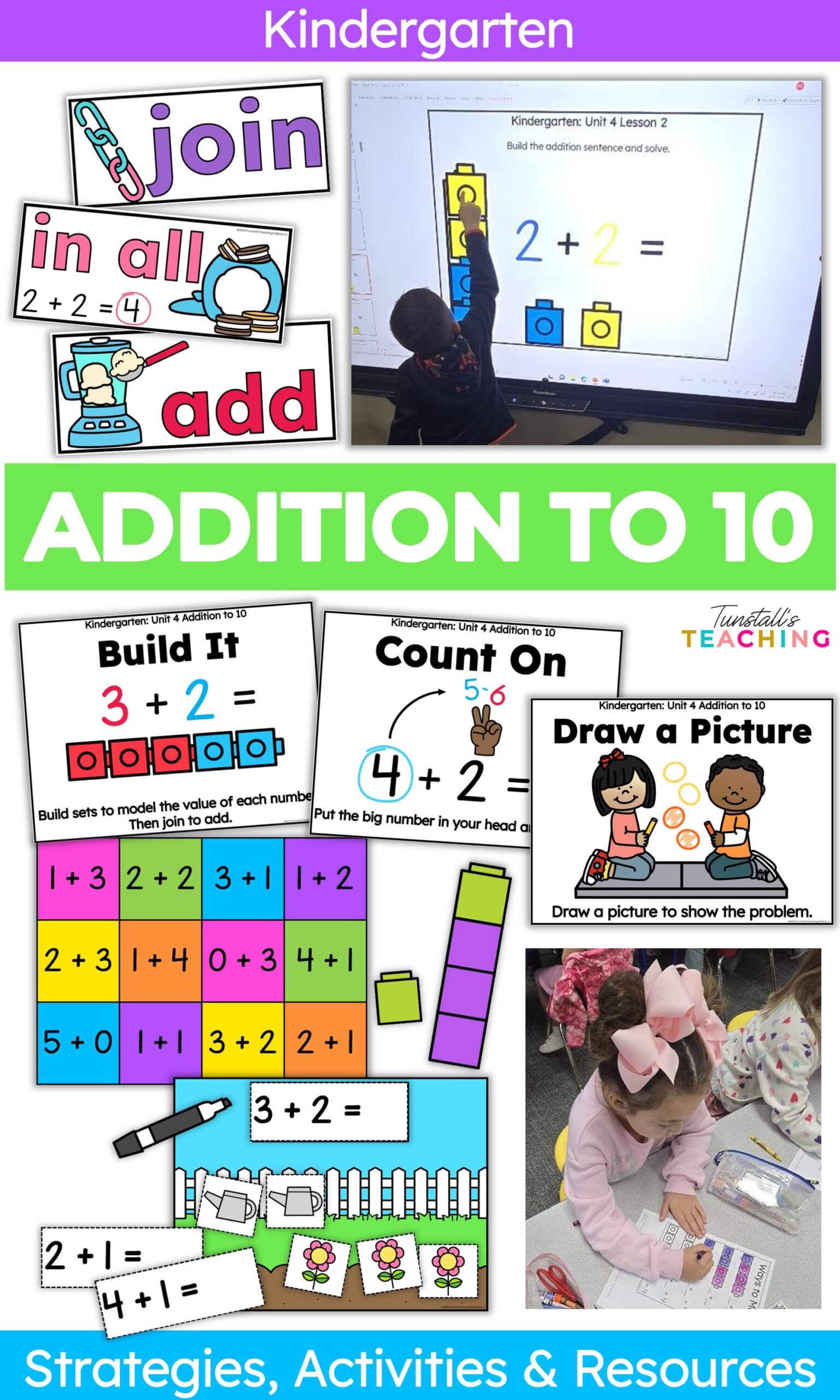 Resources and activities for addition to 10