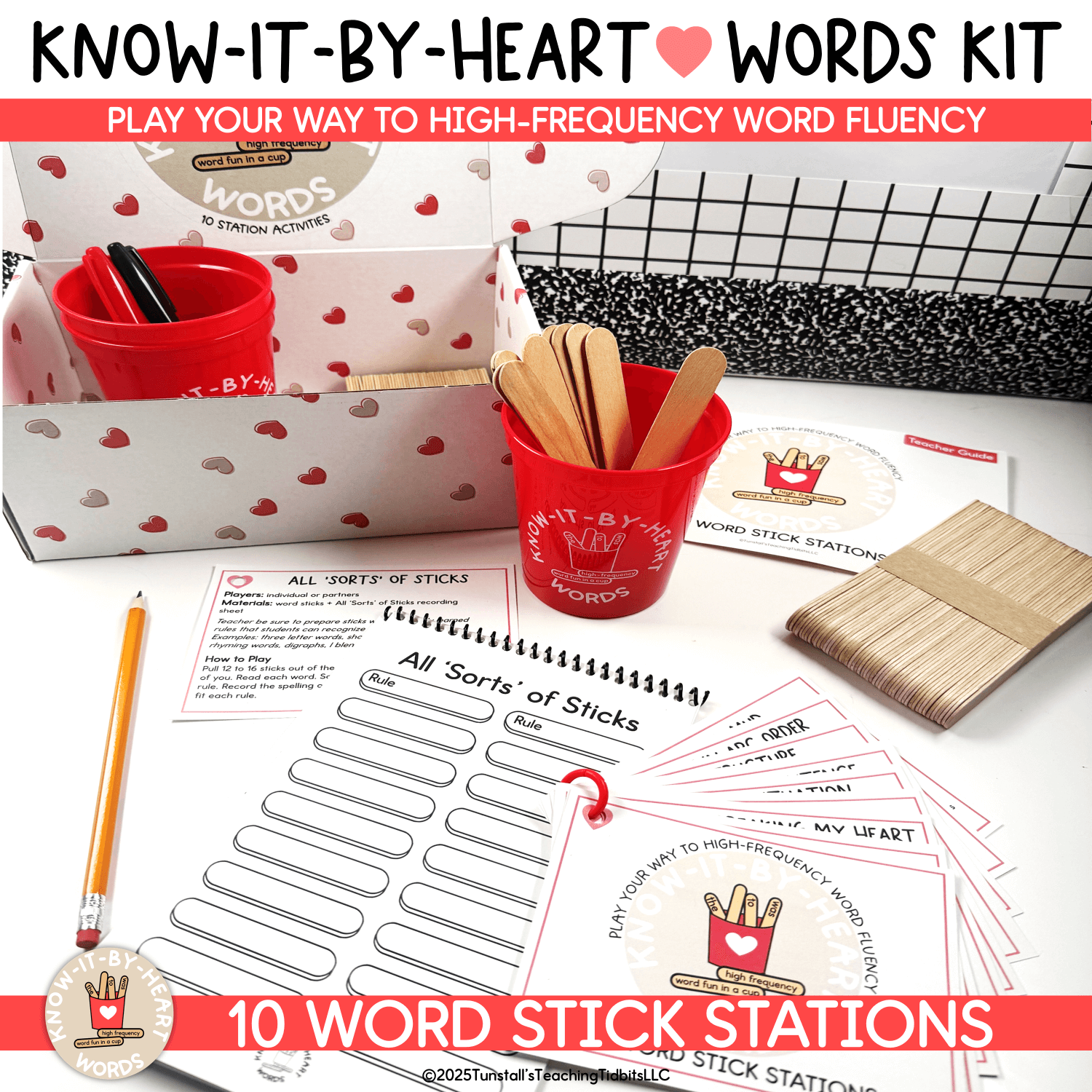 Know-It-By-Heart Word Stick Stations