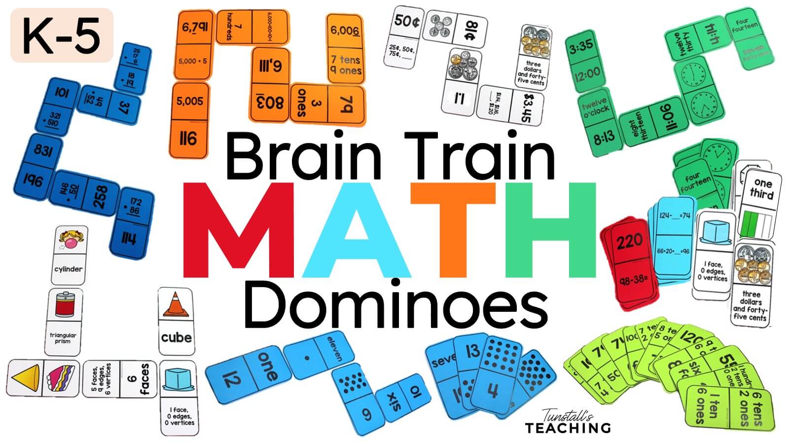 Brain Train Math Dominoes Elementary Math Centers